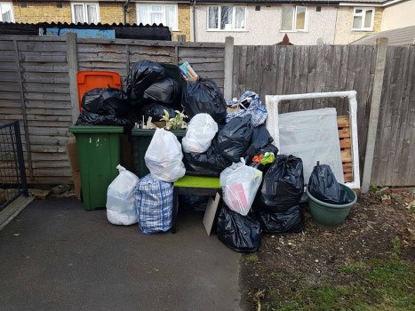 Commercial waste removal service at a Greenwich office building